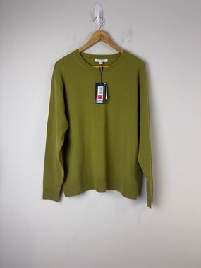 Marks & Spencer Autograph Crewneck Cashmere Sweater in Olive